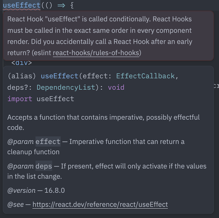ESLint Hook Order Error